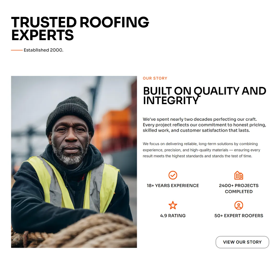 Roofing Web Design
